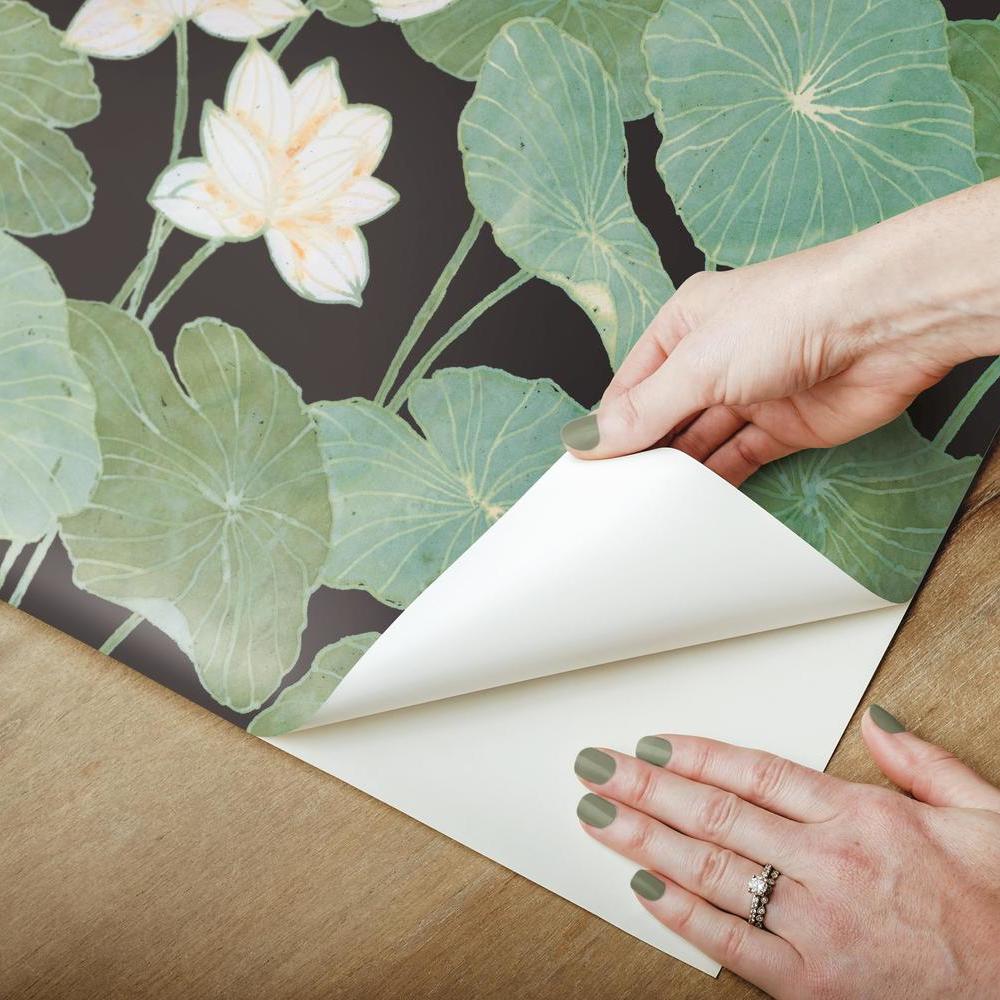 Lily Pad Peel and Stick Wallpaper Peel and Stick Wallpaper RoomMates   
