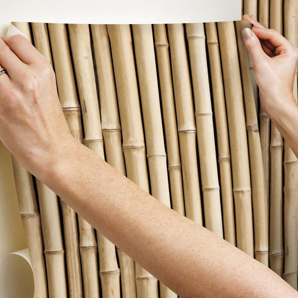 Bamboo Peel and Stick Wallpaper Peel and Stick Wallpaper RoomMates   