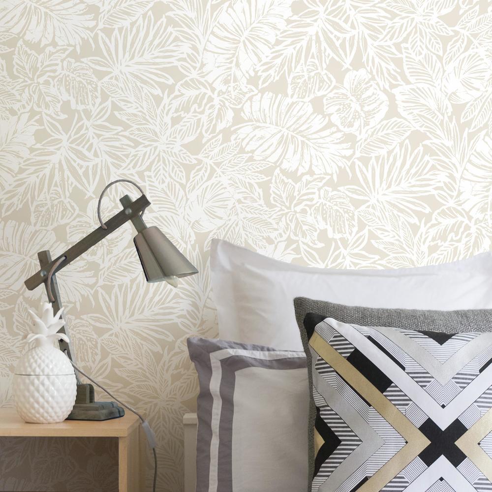 Tropical Leaf Peel and Stick Wallpaper Peel and Stick Wallpaper RoomMates   