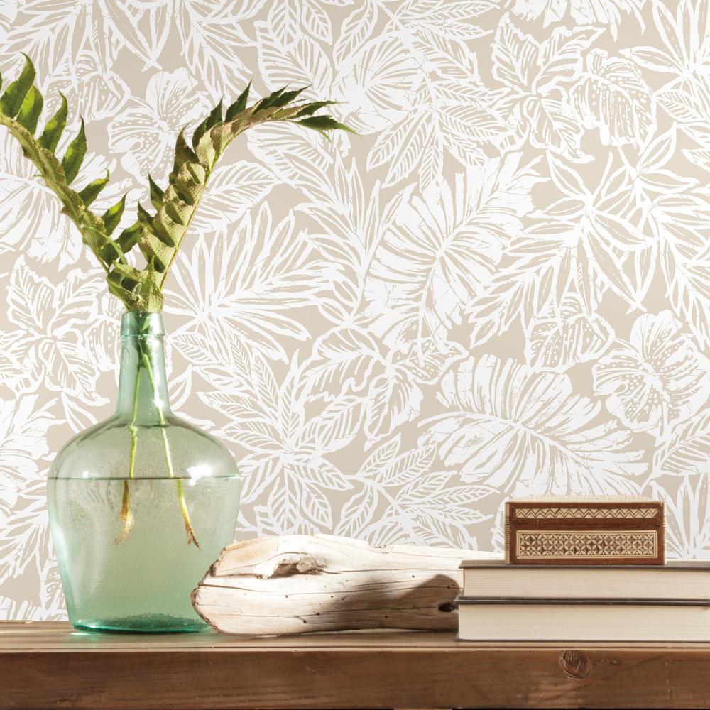 Tropical Leaf Peel and Stick Wallpaper Peel and Stick Wallpaper RoomMates   