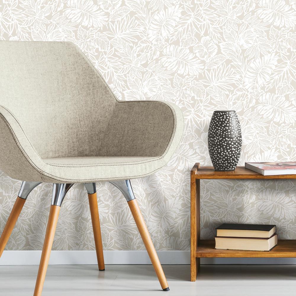 Tropical Leaf Peel and Stick Wallpaper Peel and Stick Wallpaper RoomMates   