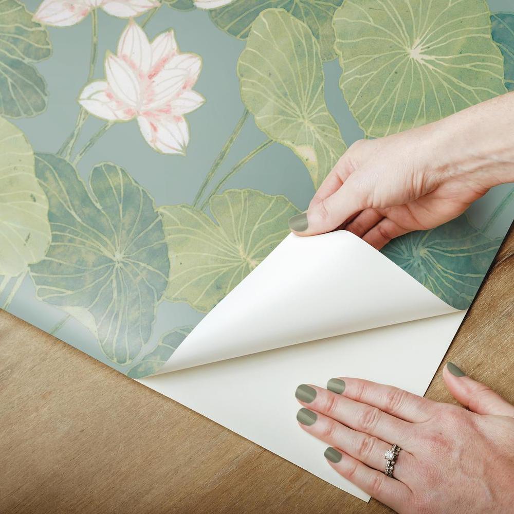Lily Pad Peel and Stick Wallpaper Peel and Stick Wallpaper RoomMates   