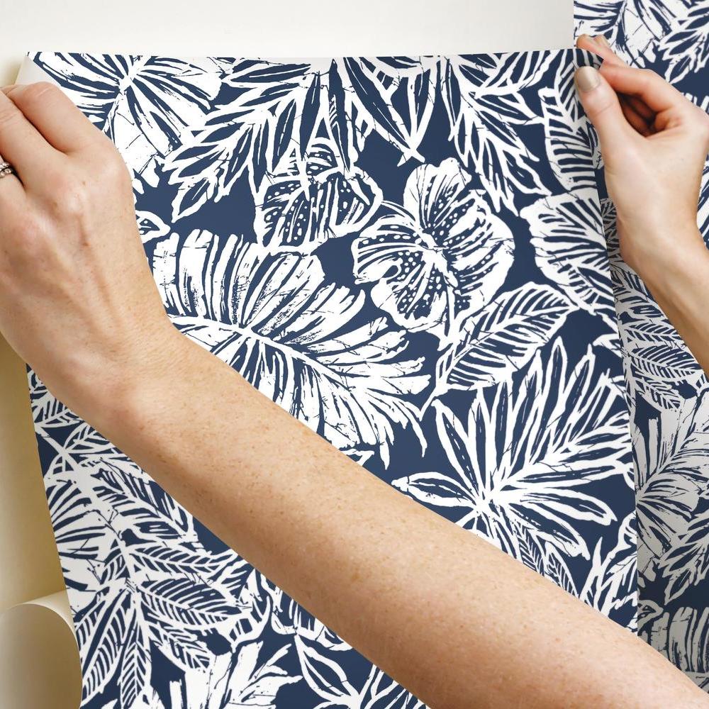 Tropical Leaf Peel and Stick Wallpaper Peel and Stick Wallpaper RoomMates   