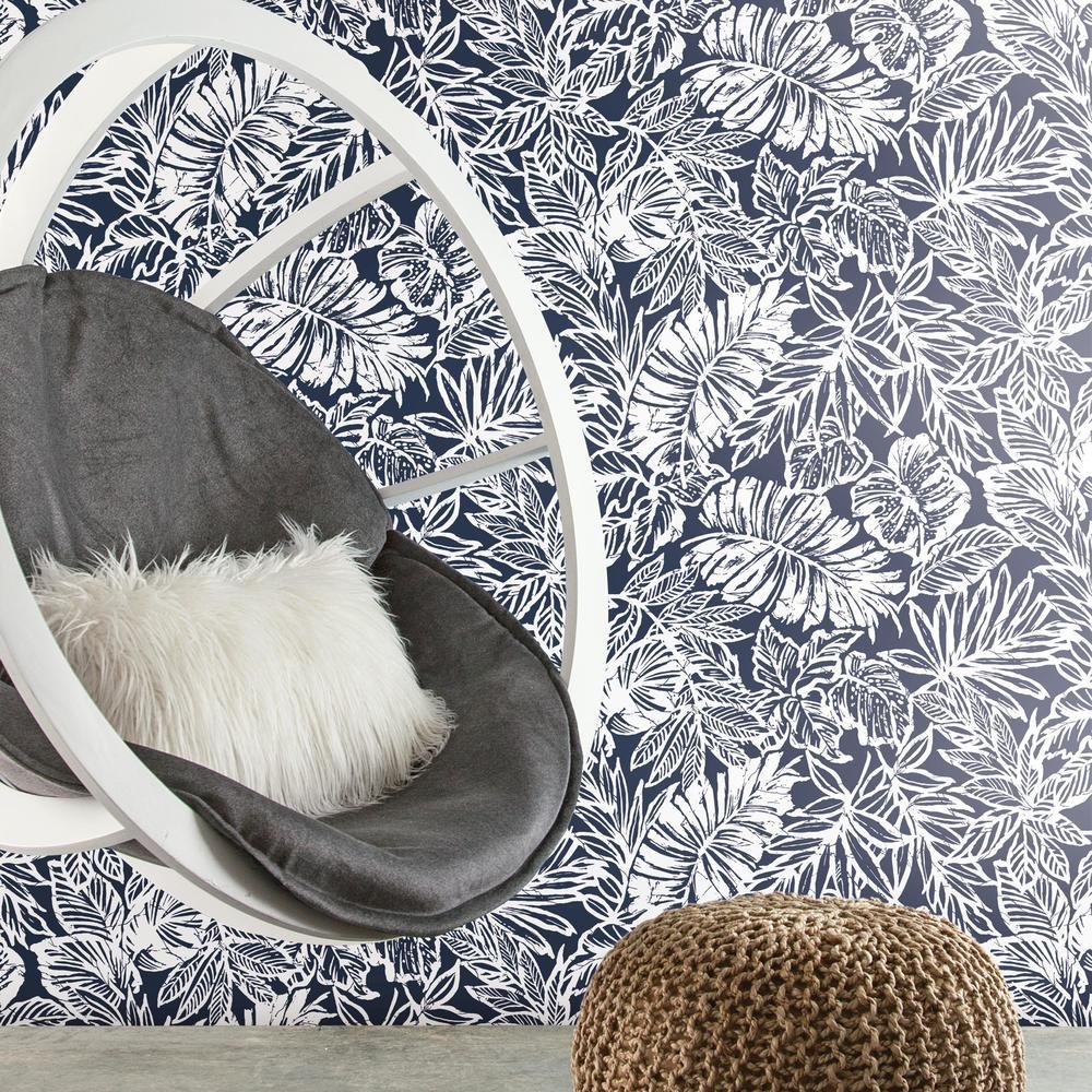 Tropical Leaf Peel and Stick Wallpaper Peel and Stick Wallpaper RoomMates   