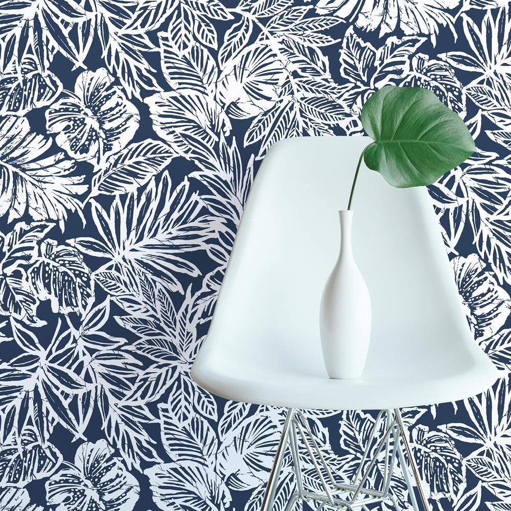 Tropical Leaf Peel and Stick Wallpaper Peel and Stick Wallpaper RoomMates   