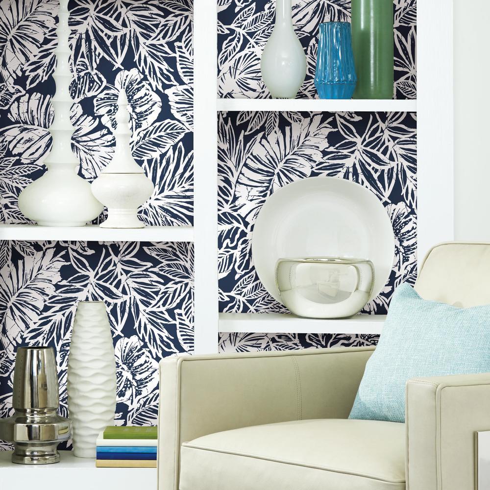 Tropical Leaf Peel and Stick Wallpaper Peel and Stick Wallpaper RoomMates   