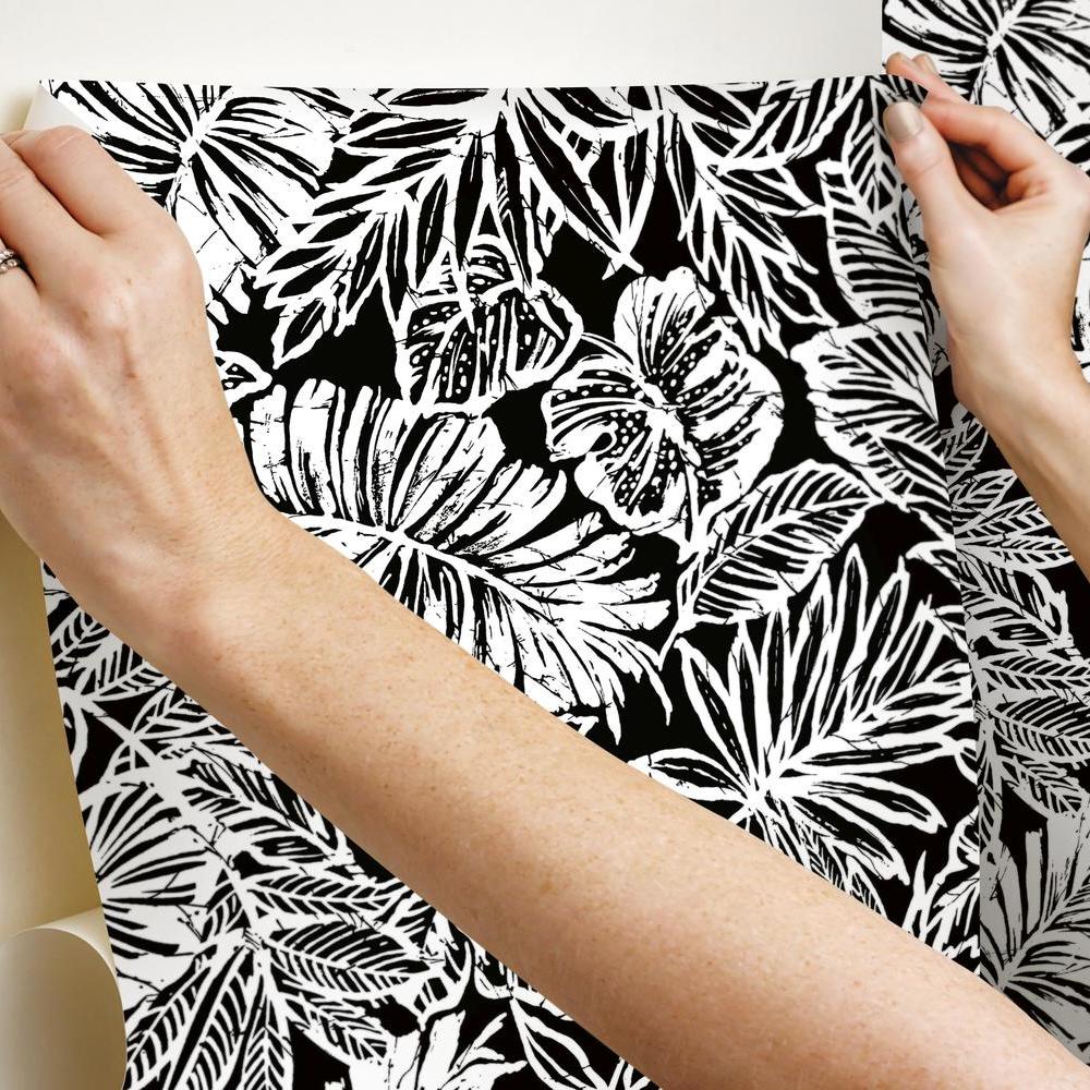 Tropical Leaf Peel and Stick Wallpaper Peel and Stick Wallpaper RoomMates   
