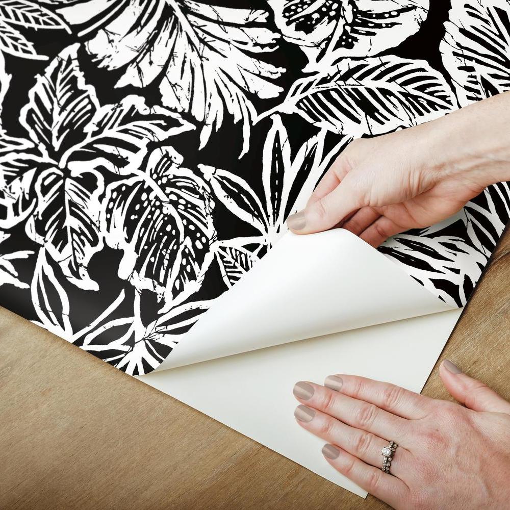 Tropical Leaf Peel and Stick Wallpaper Peel and Stick Wallpaper RoomMates   