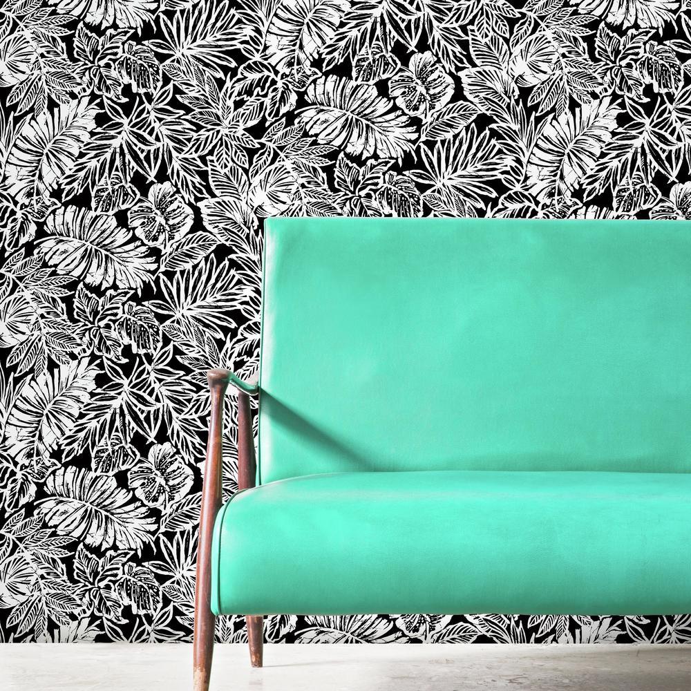 Tropical Leaf Peel and Stick Wallpaper Peel and Stick Wallpaper RoomMates   