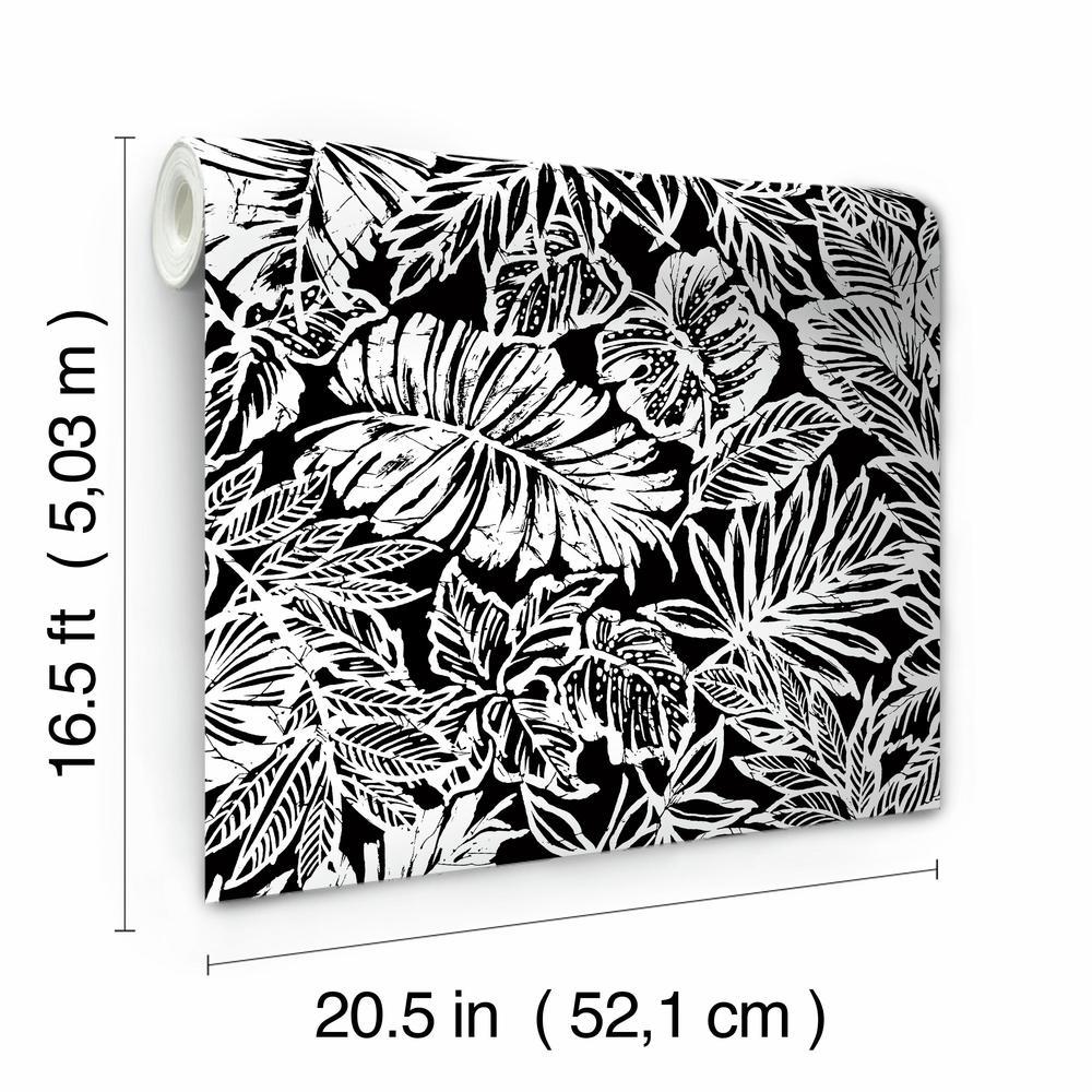 Tropical Leaf Peel and Stick Wallpaper Peel and Stick Wallpaper RoomMates   