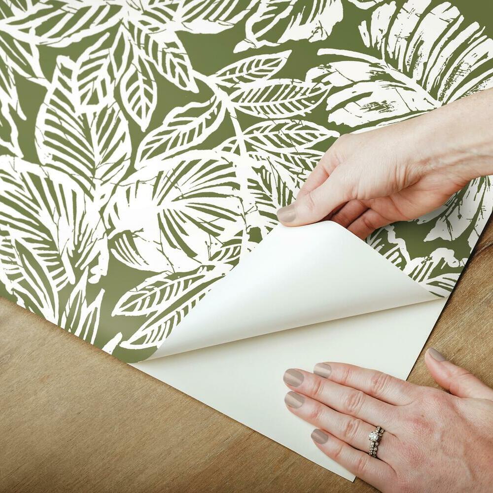 Tropical Leaf Peel and Stick Wallpaper Peel and Stick Wallpaper RoomMates   
