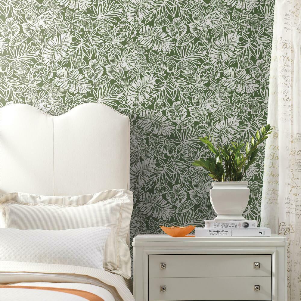 Tropical Leaf Peel and Stick Wallpaper Peel and Stick Wallpaper RoomMates   