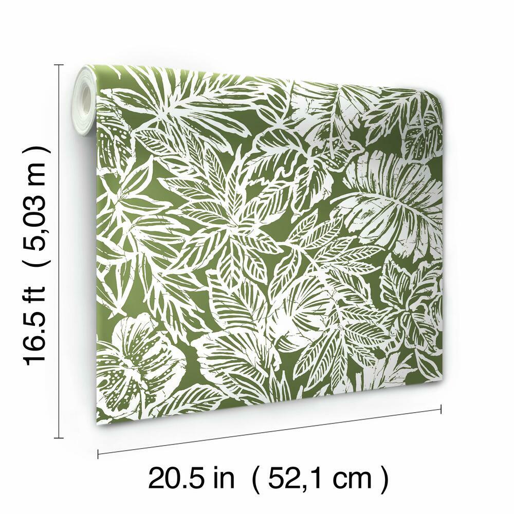 Tropical Leaf Peel and Stick Wallpaper Peel and Stick Wallpaper RoomMates   