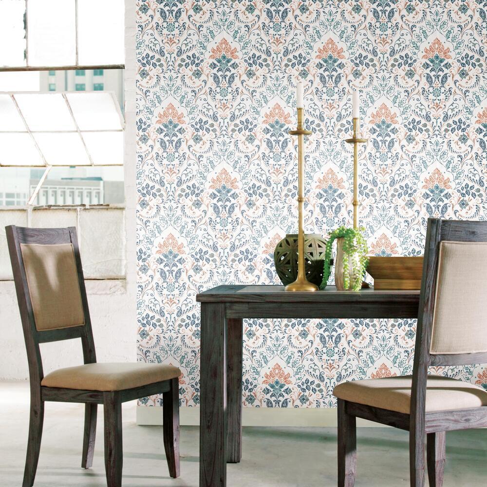 Persian Damask Peel and Stick Wallpaper Peel and Stick Wallpaper RoomMates   