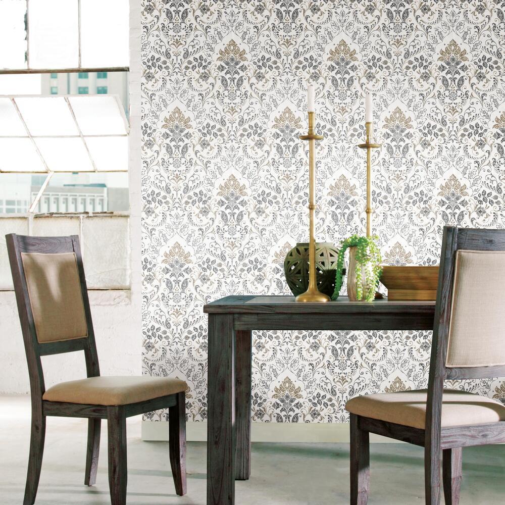 Persian Damask Peel and Stick Wallpaper Peel and Stick Wallpaper RoomMates   