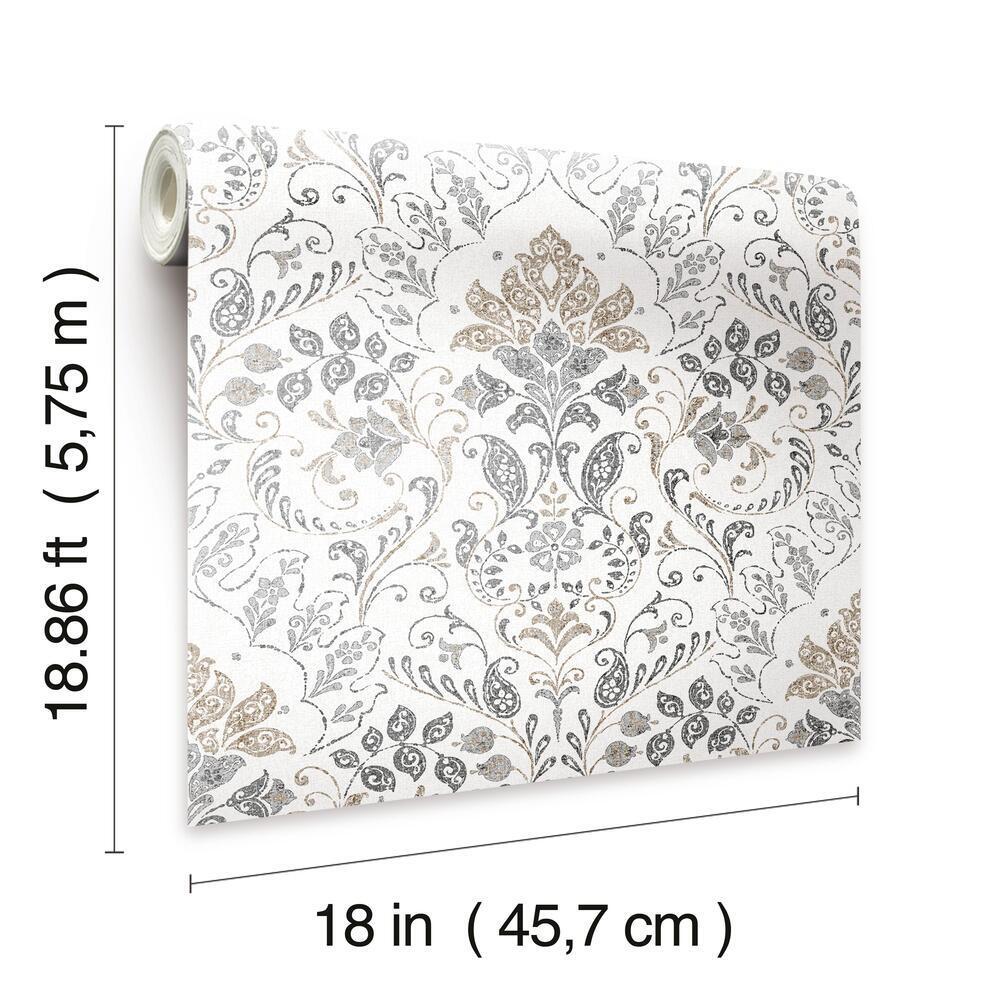 Persian Damask Peel and Stick Wallpaper Peel and Stick Wallpaper RoomMates   