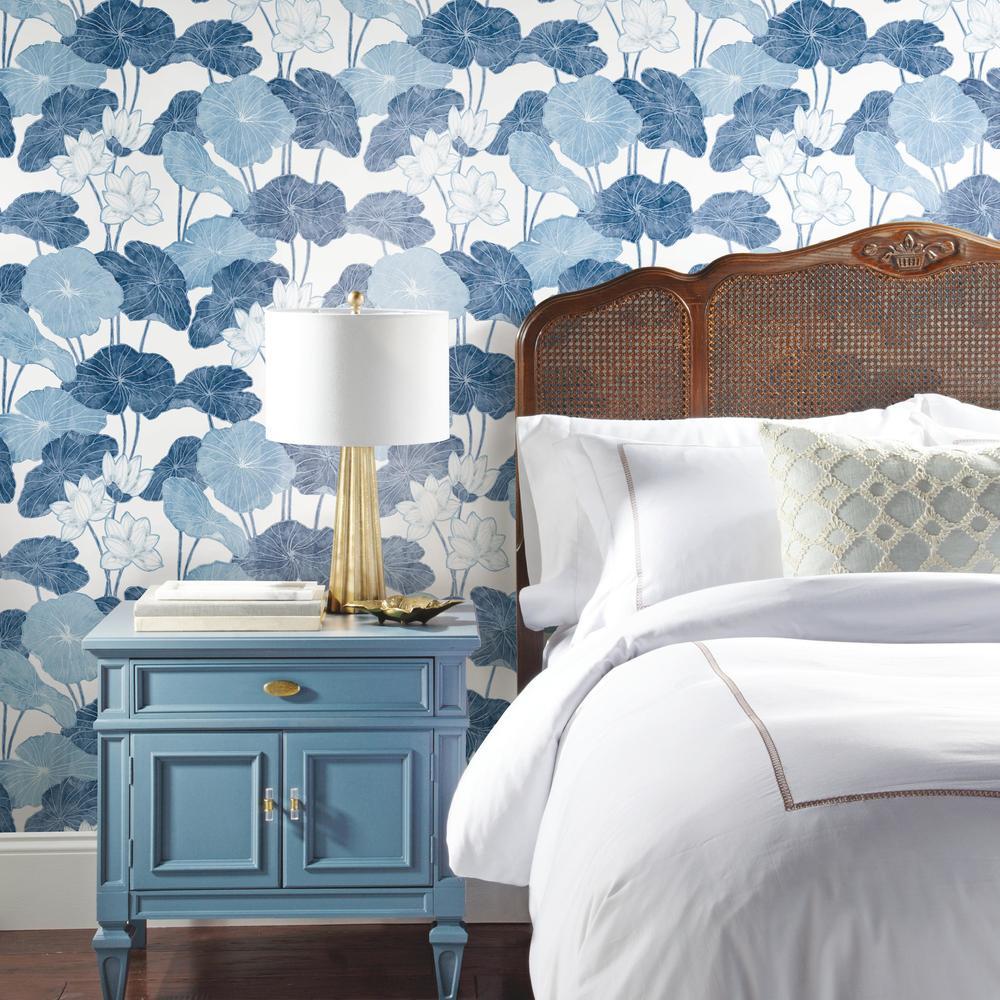 Lily Pad Peel and Stick Wallpaper Peel and Stick Wallpaper RoomMates   