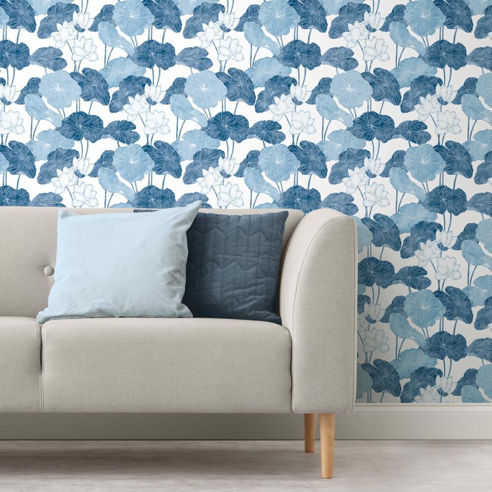 Lily Pad Peel and Stick Wallpaper Peel and Stick Wallpaper RoomMates   