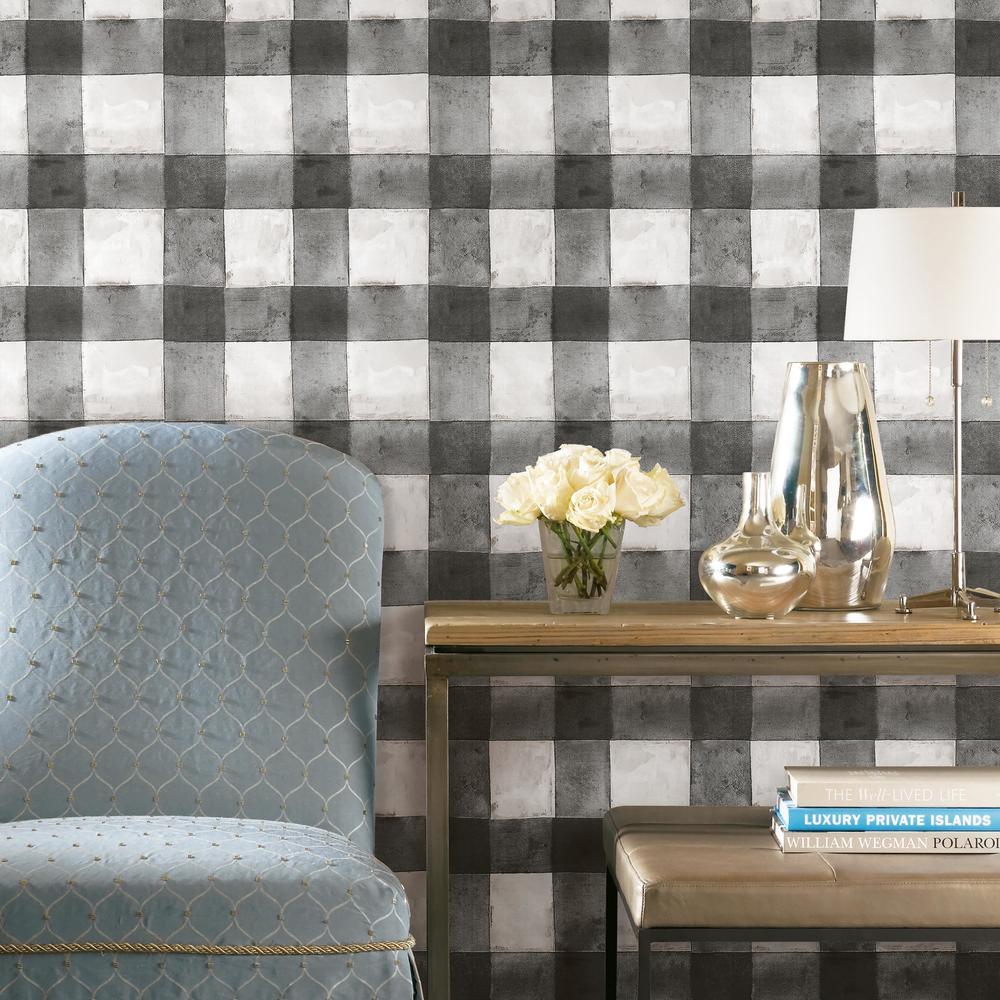 Buffalo Plaid Peel and Stick Wallpaper Peel and Stick Wallpaper RoomMates   