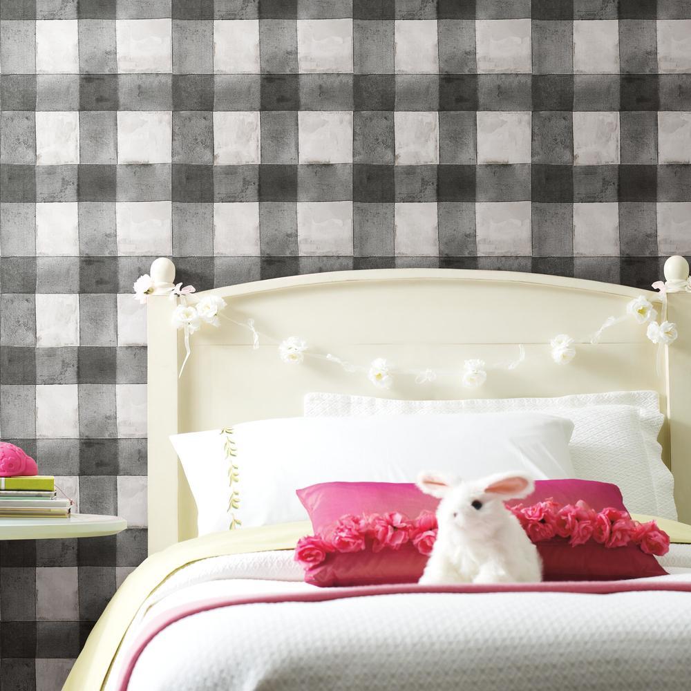 Buffalo Plaid Peel and Stick Wallpaper Peel and Stick Wallpaper RoomMates   
