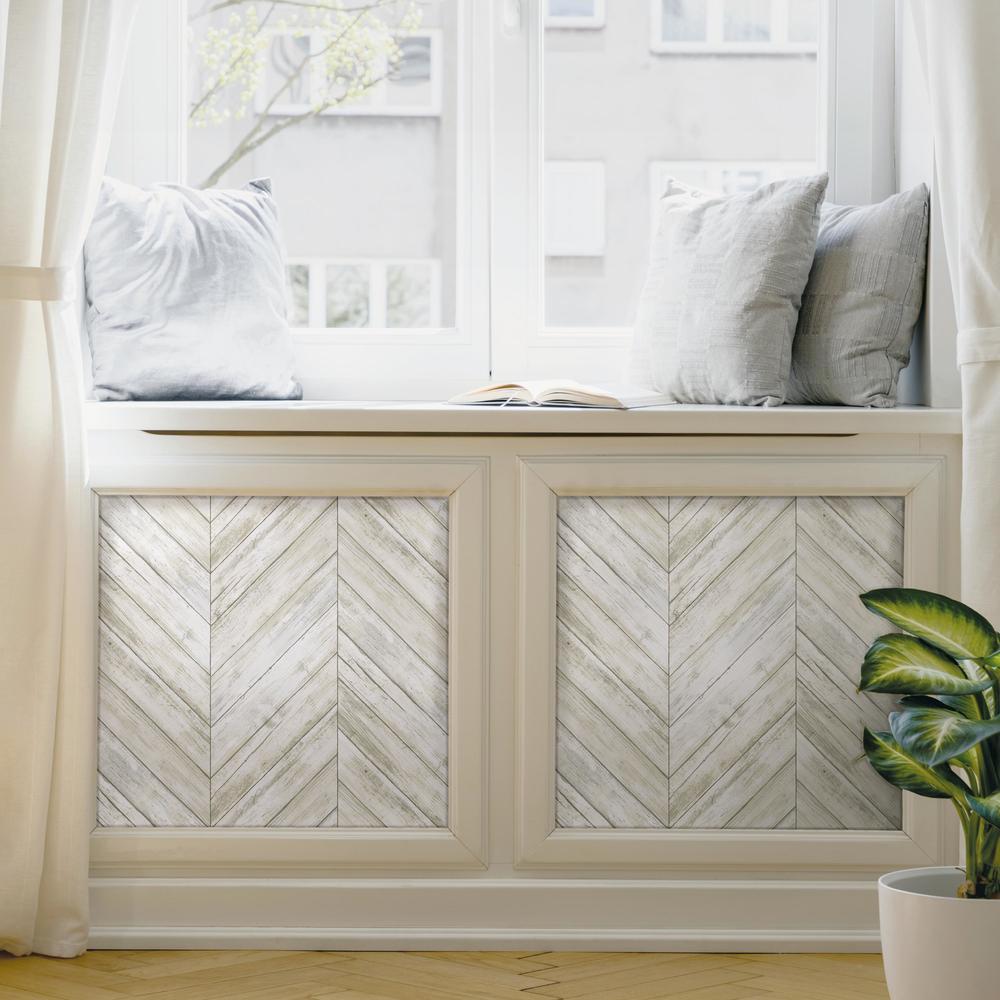 Herringbone Wood Boards Peel and Stick Wallpaper Peel and Stick Wallpaper RoomMates   