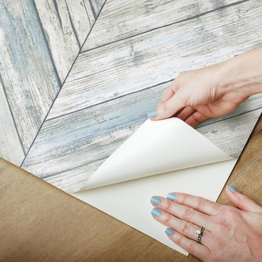 Herringbone Wood Boards Peel and Stick Wallpaper Peel and Stick Wallpaper RoomMates   