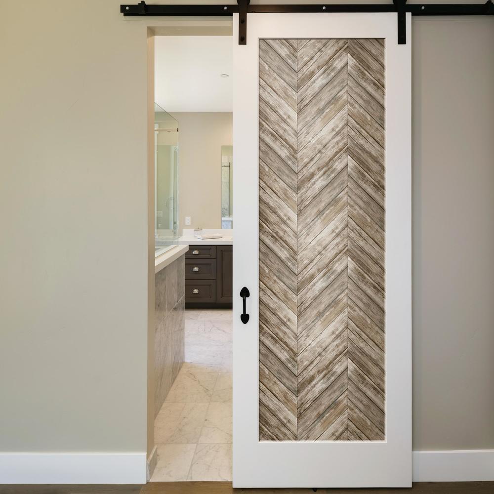 Herringbone Wood Boards Peel and Stick Wallpaper Peel and Stick Wallpaper RoomMates   