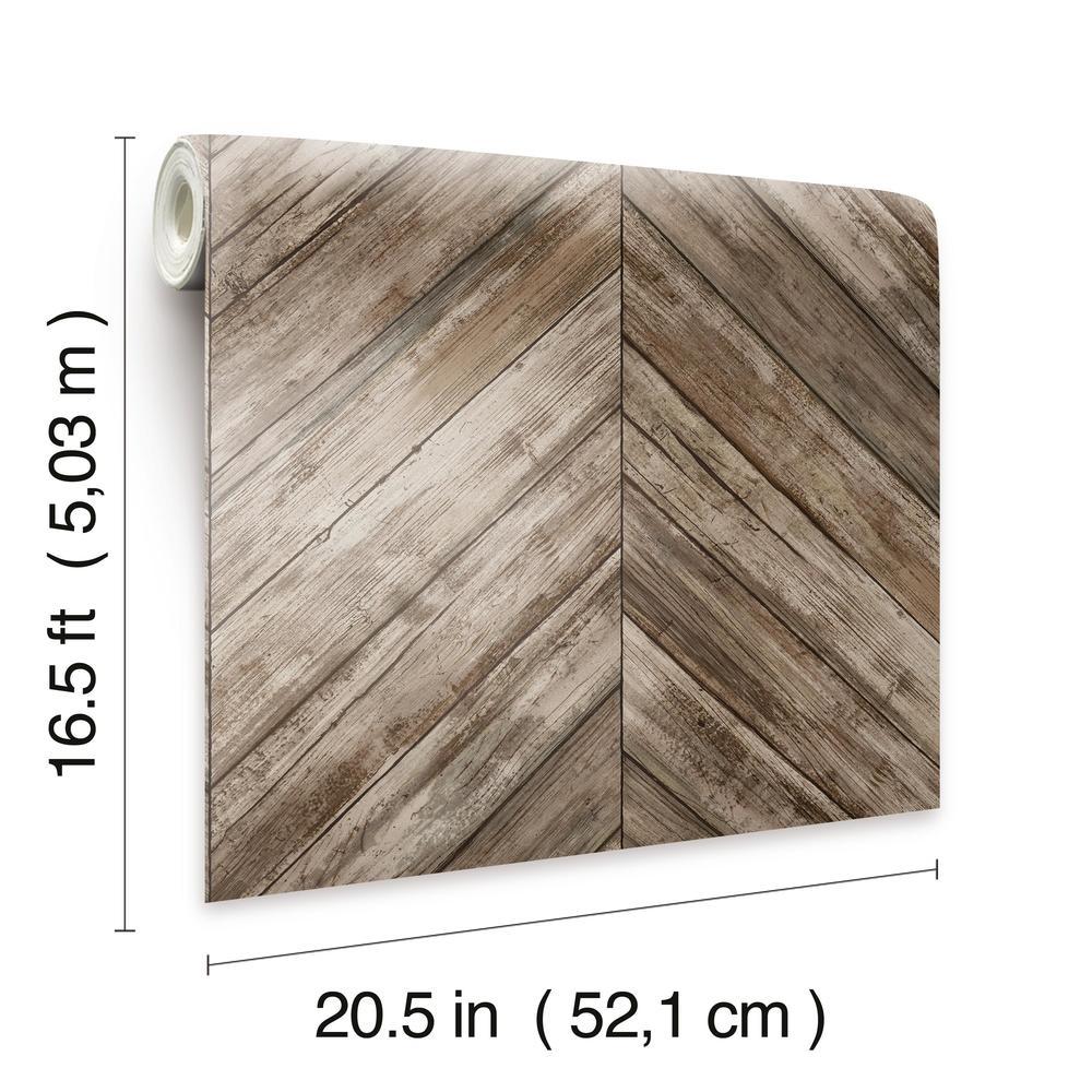 Herringbone Wood Boards Peel and Stick Wallpaper Peel and Stick Wallpaper RoomMates   