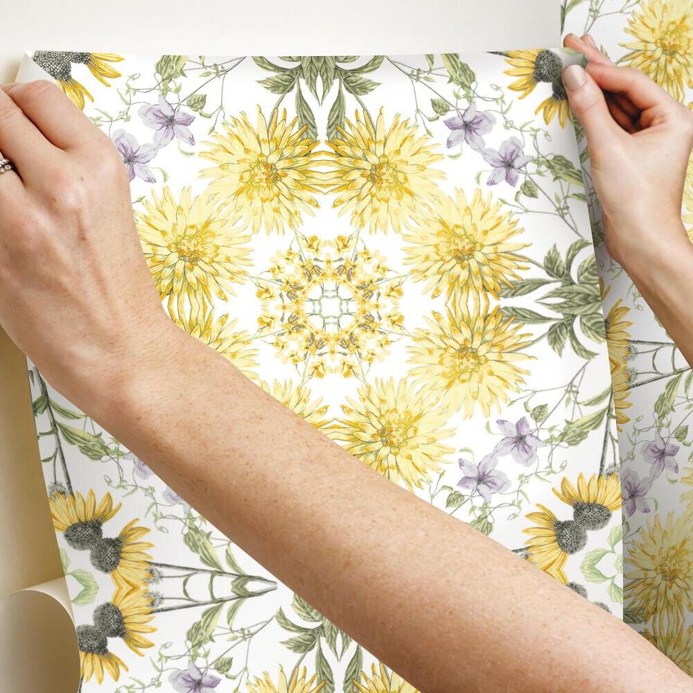 Cottage Garden Kaleidoscope Peel and Stick Wallpaper Peel and Stick Wallpaper RoomMates   