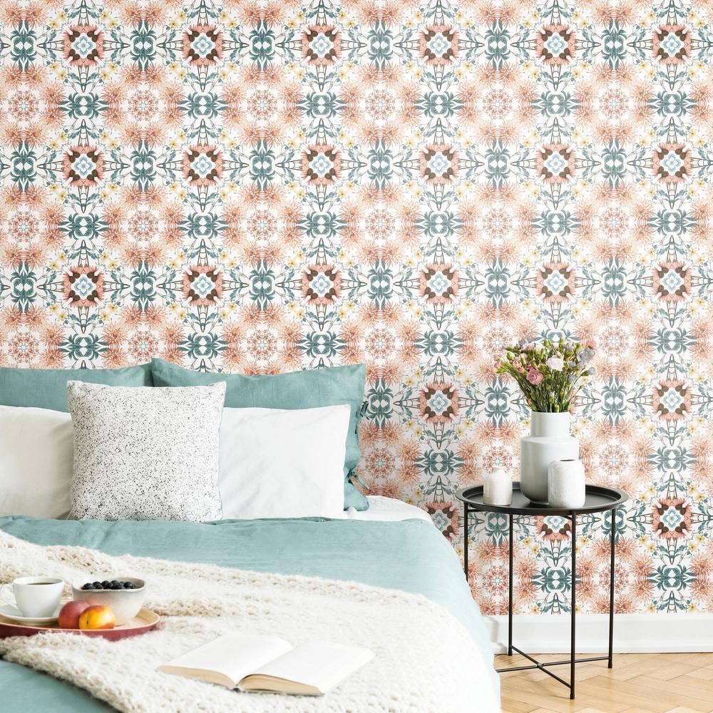 Cottage Garden Kaleidoscope Peel and Stick Wallpaper Peel and Stick Wallpaper RoomMates   