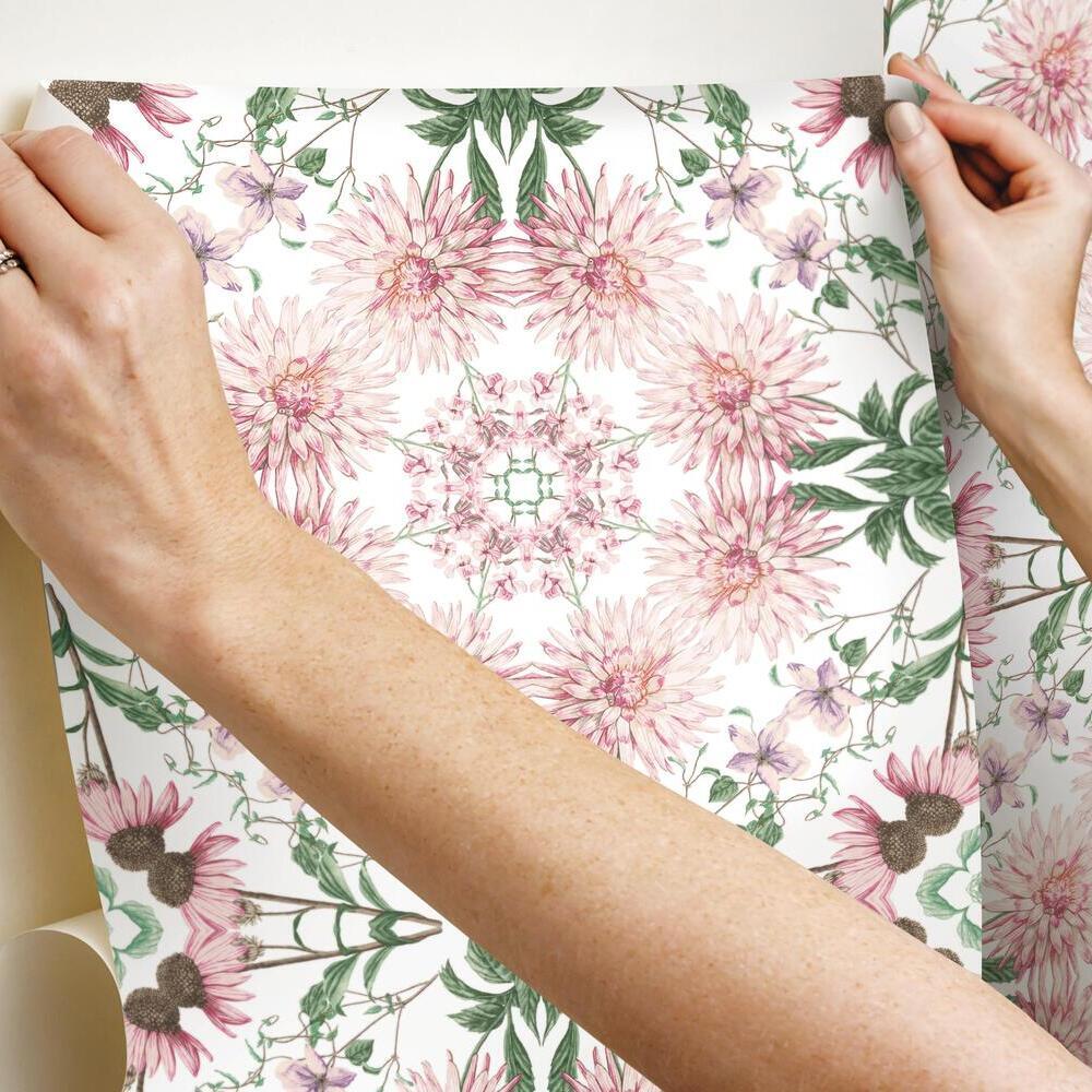 Cottage Garden Kaleidoscope Peel and Stick Wallpaper Peel and Stick Wallpaper RoomMates   