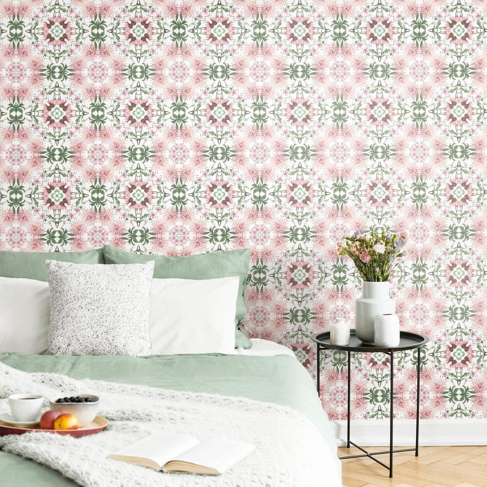 Cottage Garden Kaleidoscope Peel and Stick Wallpaper Peel and Stick Wallpaper RoomMates   