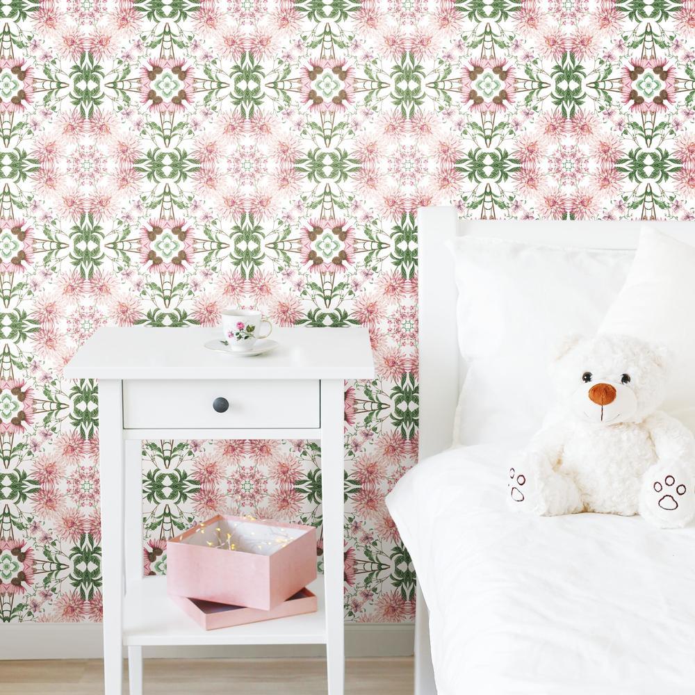Cottage Garden Kaleidoscope Peel and Stick Wallpaper Peel and Stick Wallpaper RoomMates   