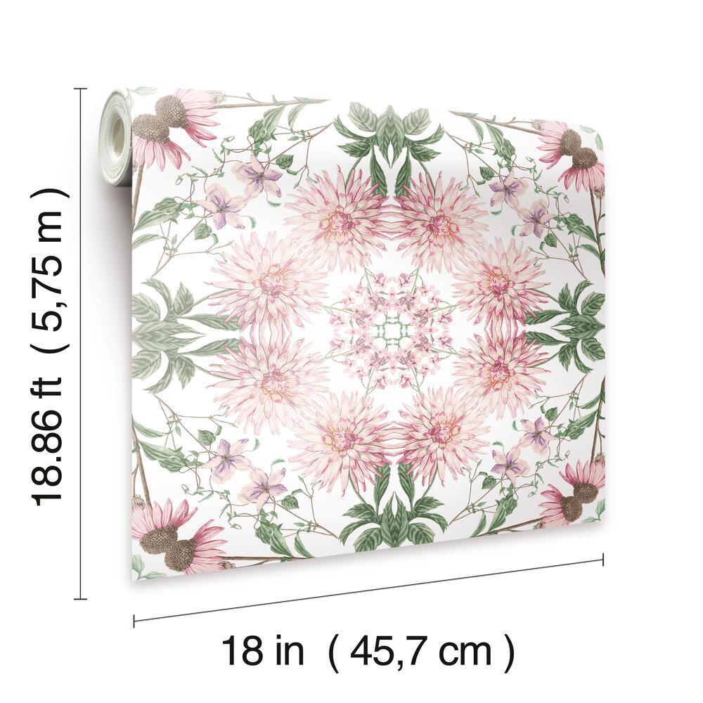 Cottage Garden Kaleidoscope Peel and Stick Wallpaper Peel and Stick Wallpaper RoomMates   