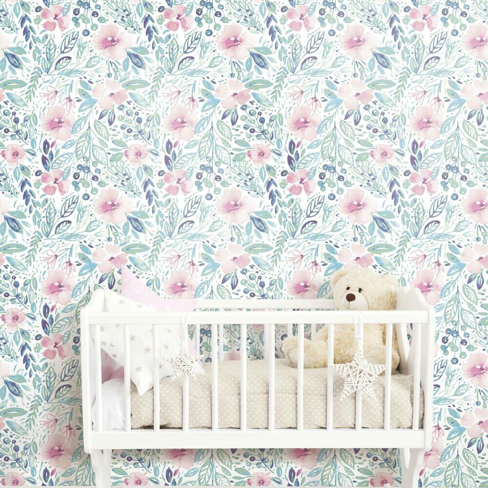 Clara Jean April Showers Peel and Stick Wallpaper Peel and Stick Wallpaper RoomMates   