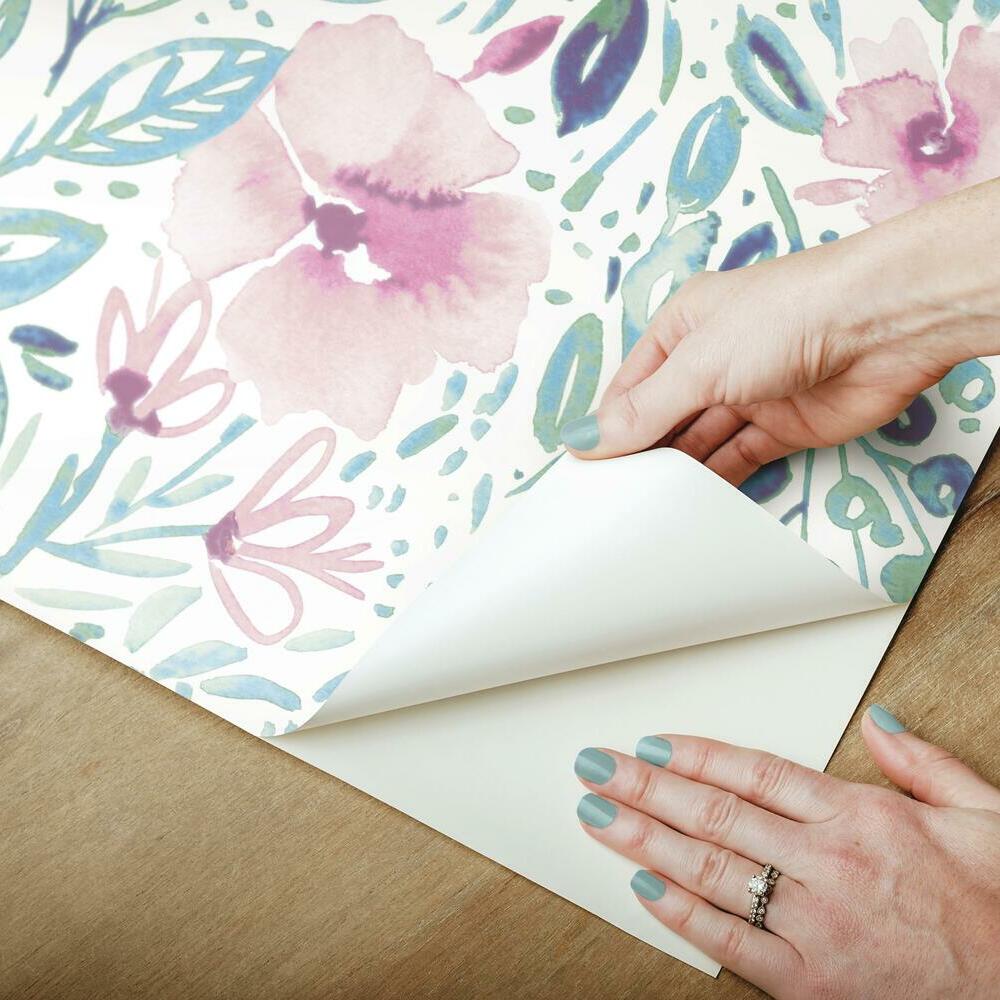 Clara Jean April Showers Peel and Stick Wallpaper Peel and Stick Wallpaper RoomMates   