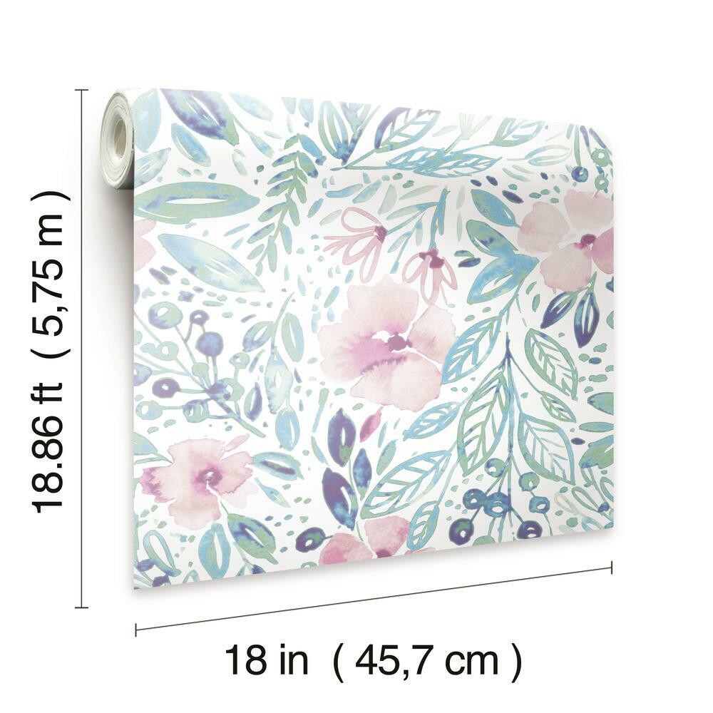 Clara Jean April Showers Peel and Stick Wallpaper Peel and Stick Wallpaper RoomMates   