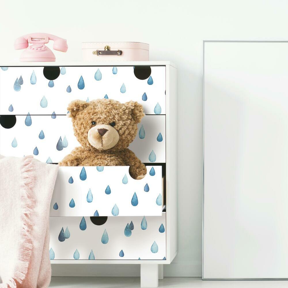Clara Jean Raindrops Peel and Stick Wallpaper Peel and Stick Wallpaper RoomMates   