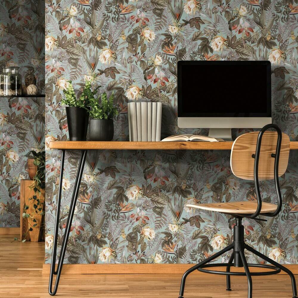 Tropical Flowers Peel and Stick Wallpaper Peel and Stick Wallpaper RoomMates   