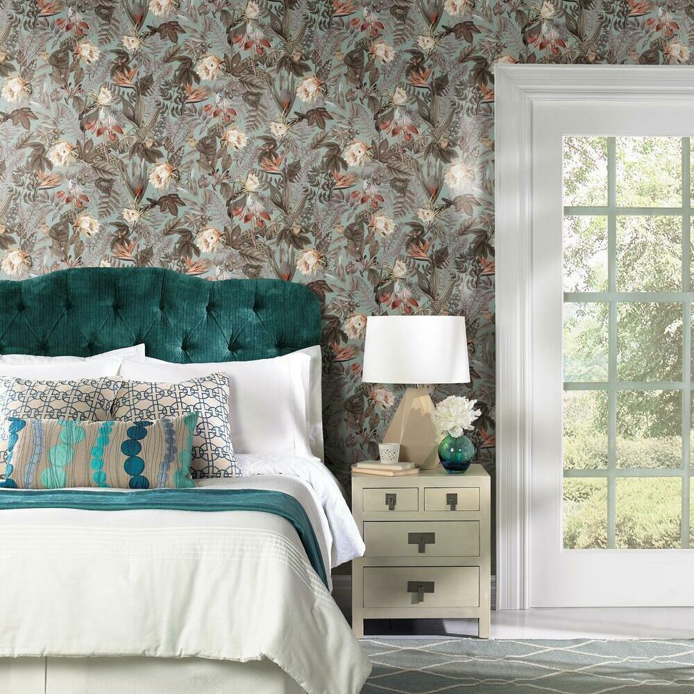 Tropical Flowers Peel and Stick Wallpaper Peel and Stick Wallpaper RoomMates   