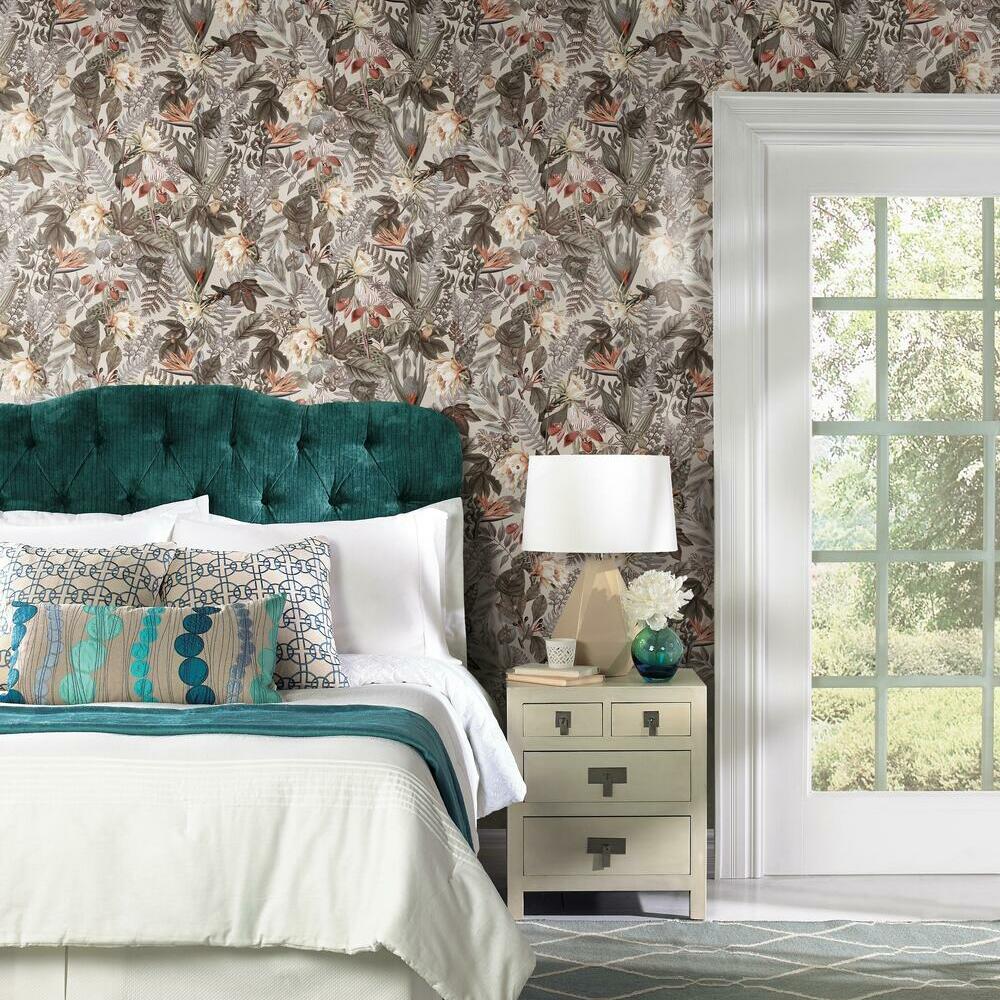 Tropical Flowers Peel and Stick Wallpaper Peel and Stick Wallpaper RoomMates   