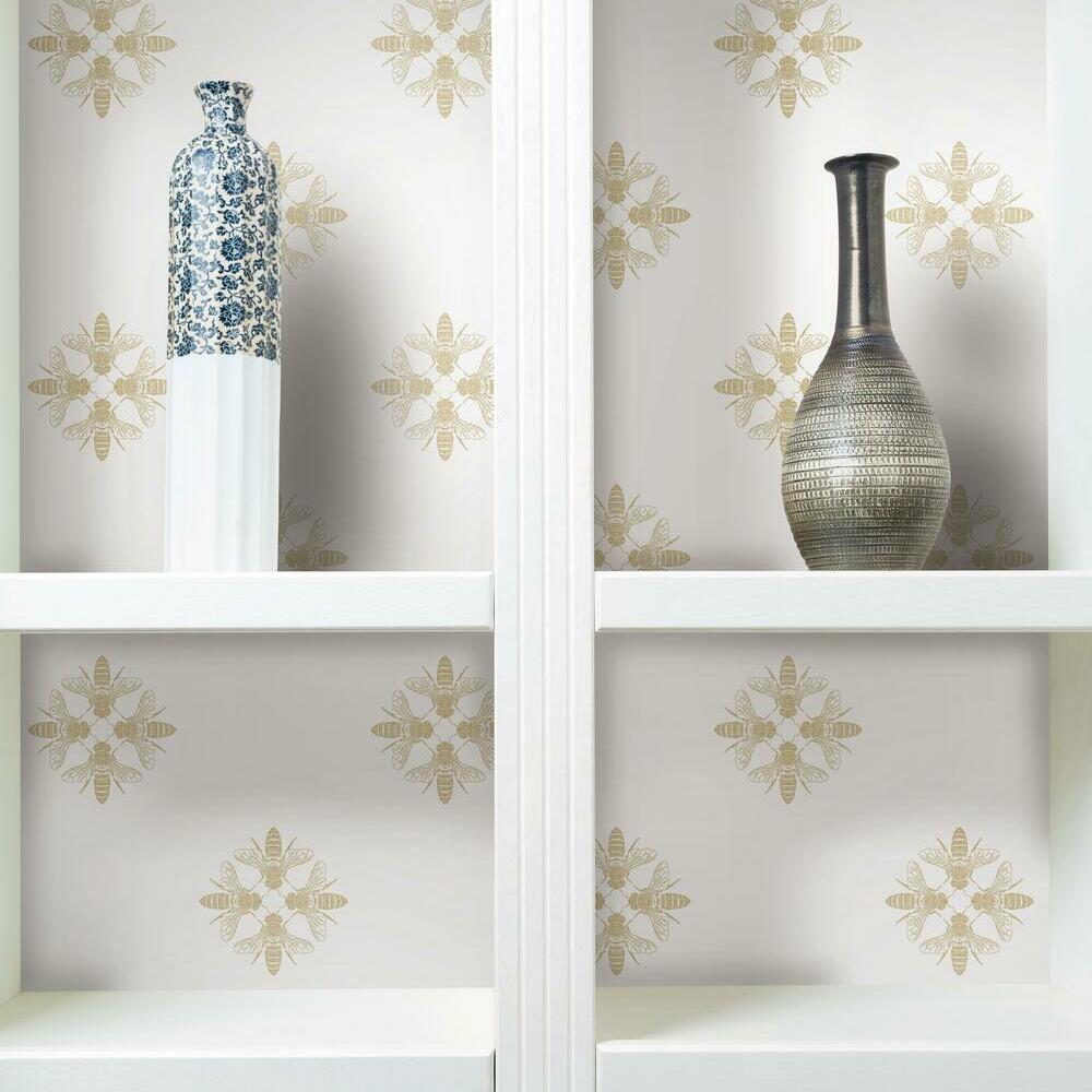 Honey Bee Peel and Stick Wallpaper Peel and Stick Wallpaper RoomMates   