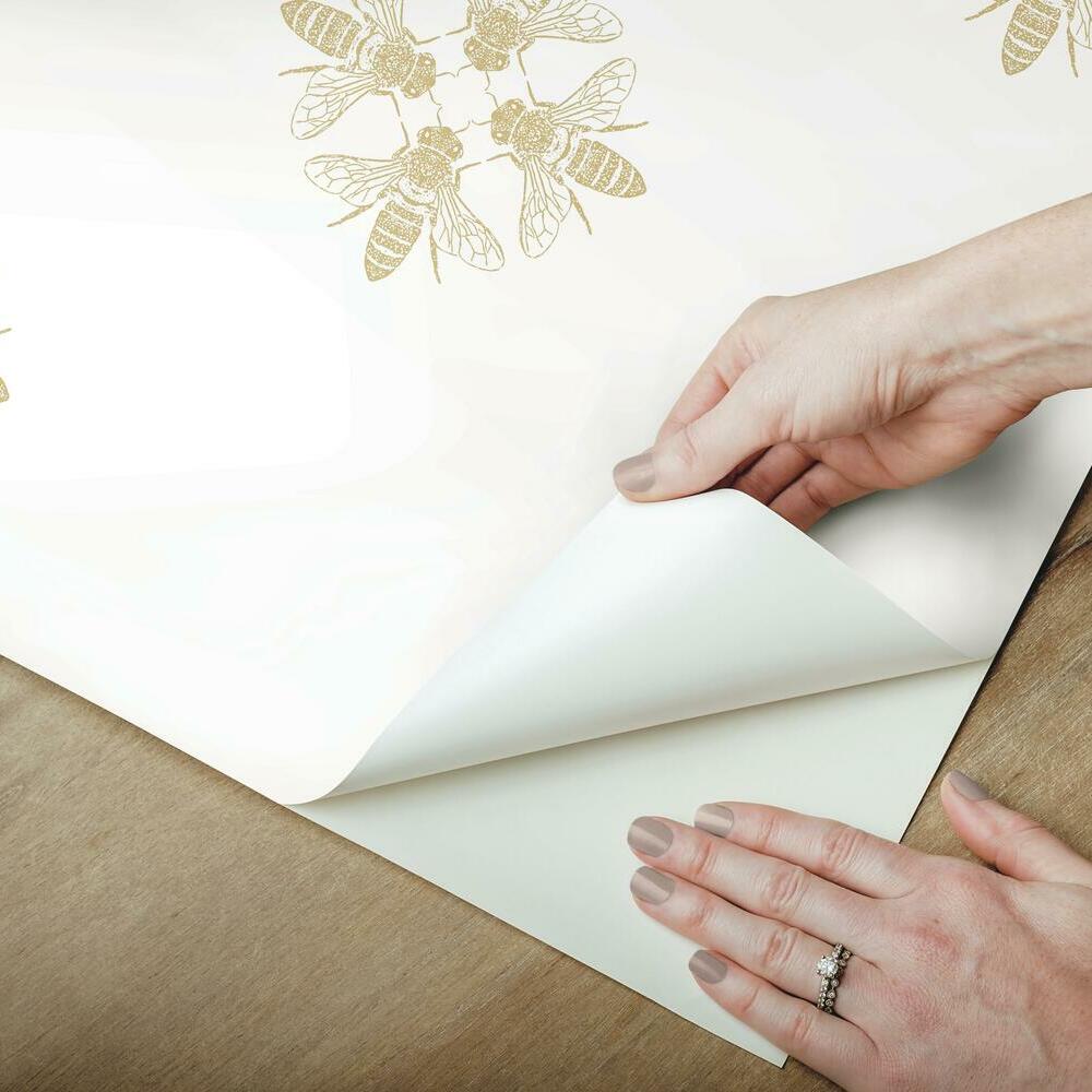 Honey Bee Peel and Stick Wallpaper Peel and Stick Wallpaper RoomMates   