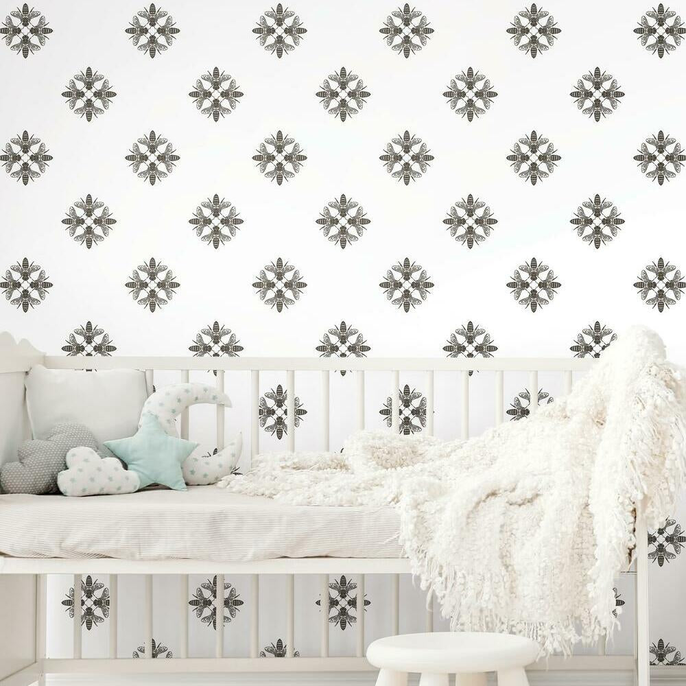 Honey Bee Peel and Stick Wallpaper Peel and Stick Wallpaper RoomMates   