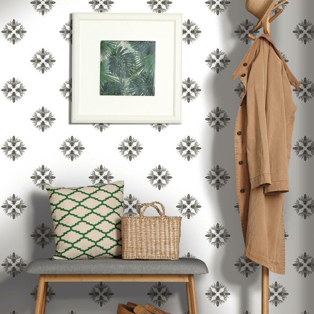 Honey Bee Peel and Stick Wallpaper Peel and Stick Wallpaper RoomMates   
