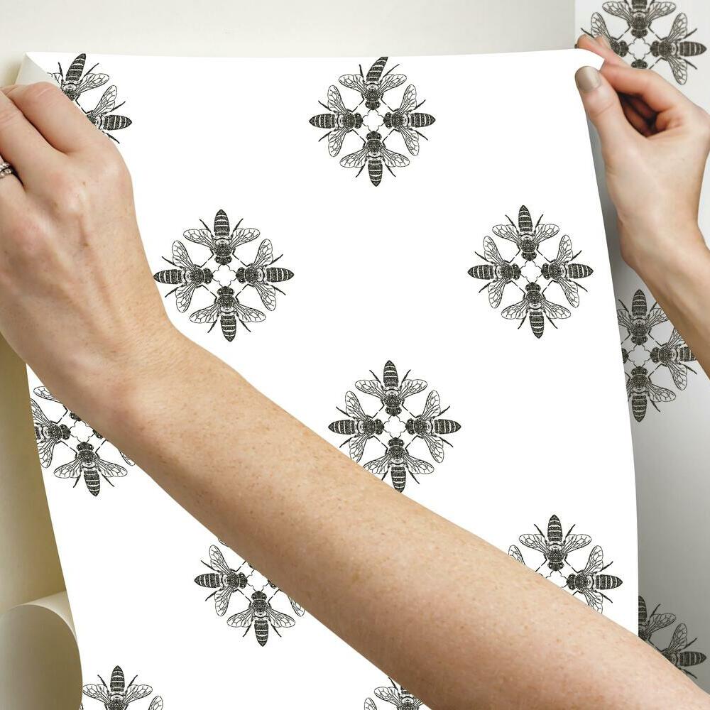 Honey Bee Peel and Stick Wallpaper Peel and Stick Wallpaper RoomMates   
