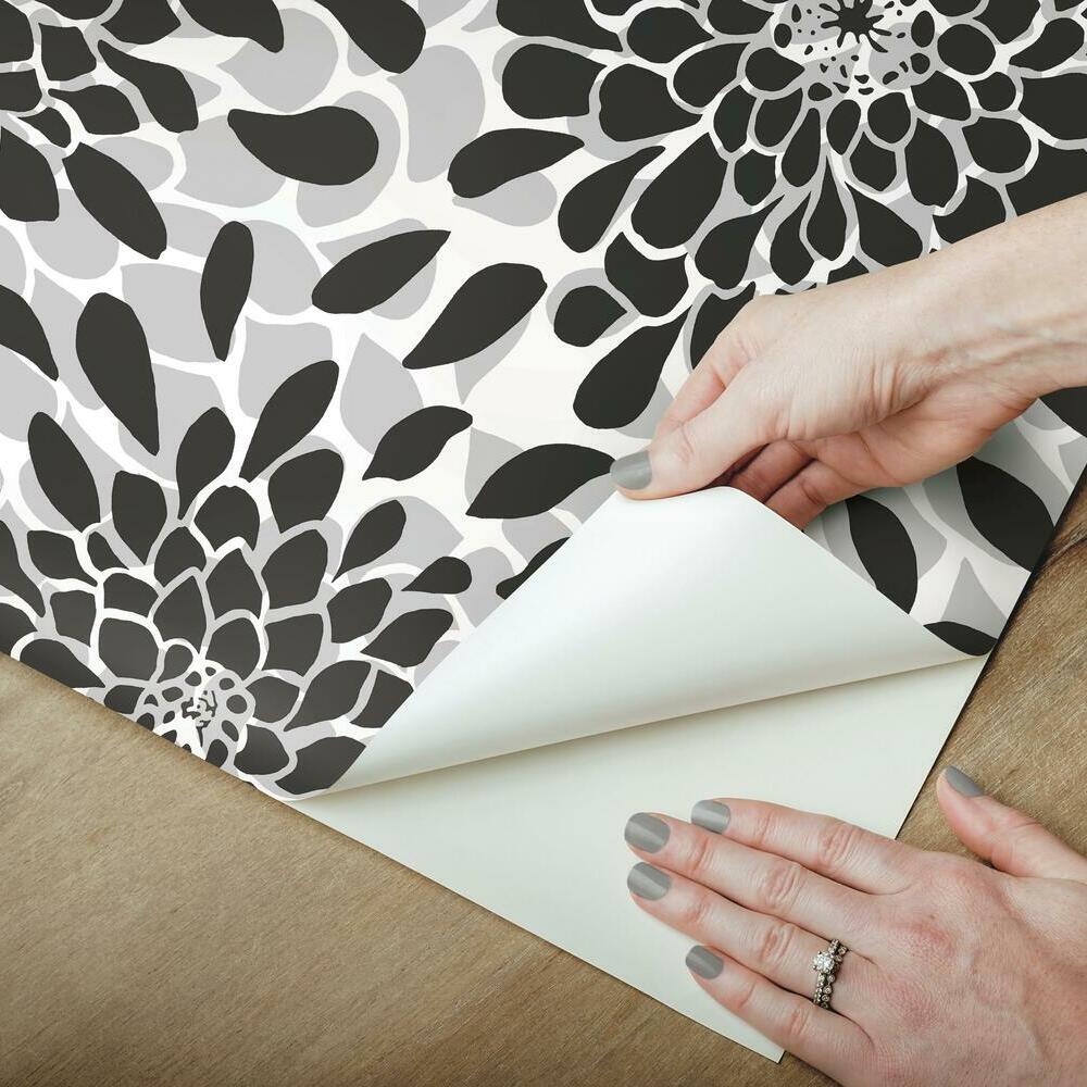 Toss the Bouquet Peel and Stick Wallpaper with Metallic Inks Peel and Stick Wallpaper RoomMates   