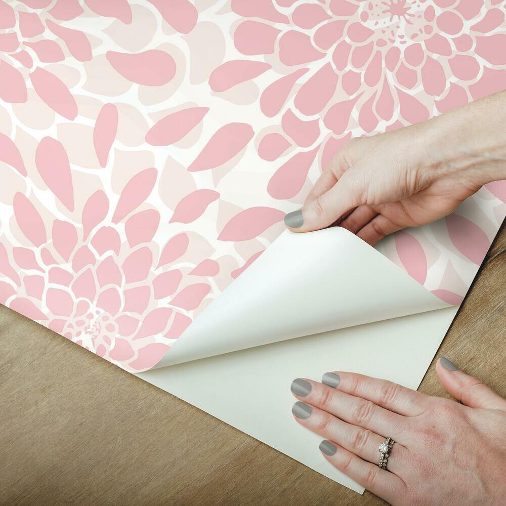 Toss the Bouquet Peel and Stick Wallpaper with Metallic Inks Peel and Stick Wallpaper RoomMates   