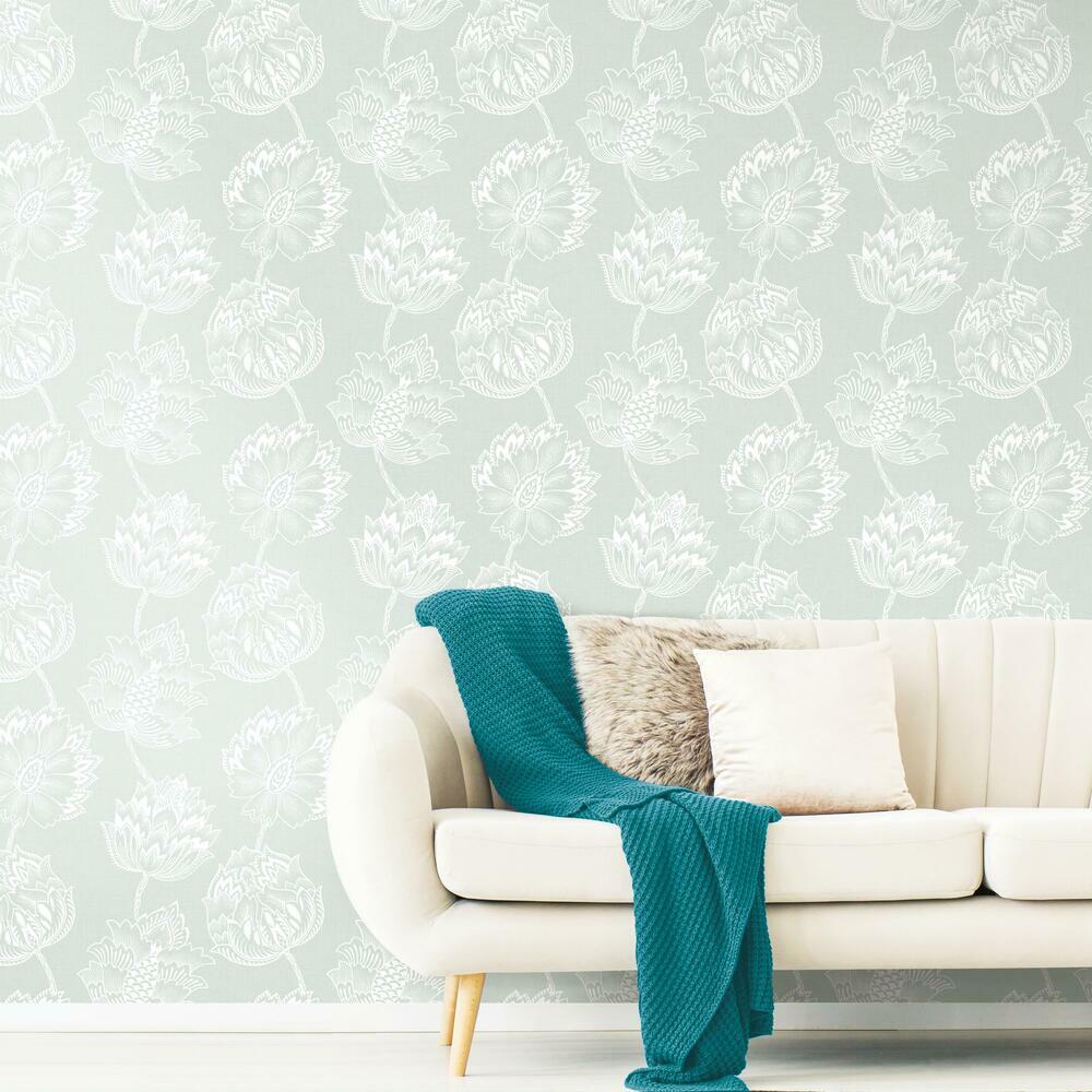 Batik Jacobean Peel and Stick Wallpaper Peel and Stick Wallpaper RoomMates   