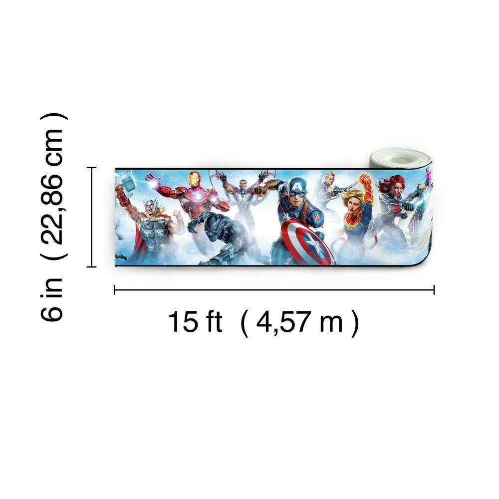Avengers Gallery Art Peel and Stick Border Peel and Stick Borders RoomMates   